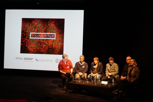 A panel discussion at The Third International Colour in Film Conference at the BFI